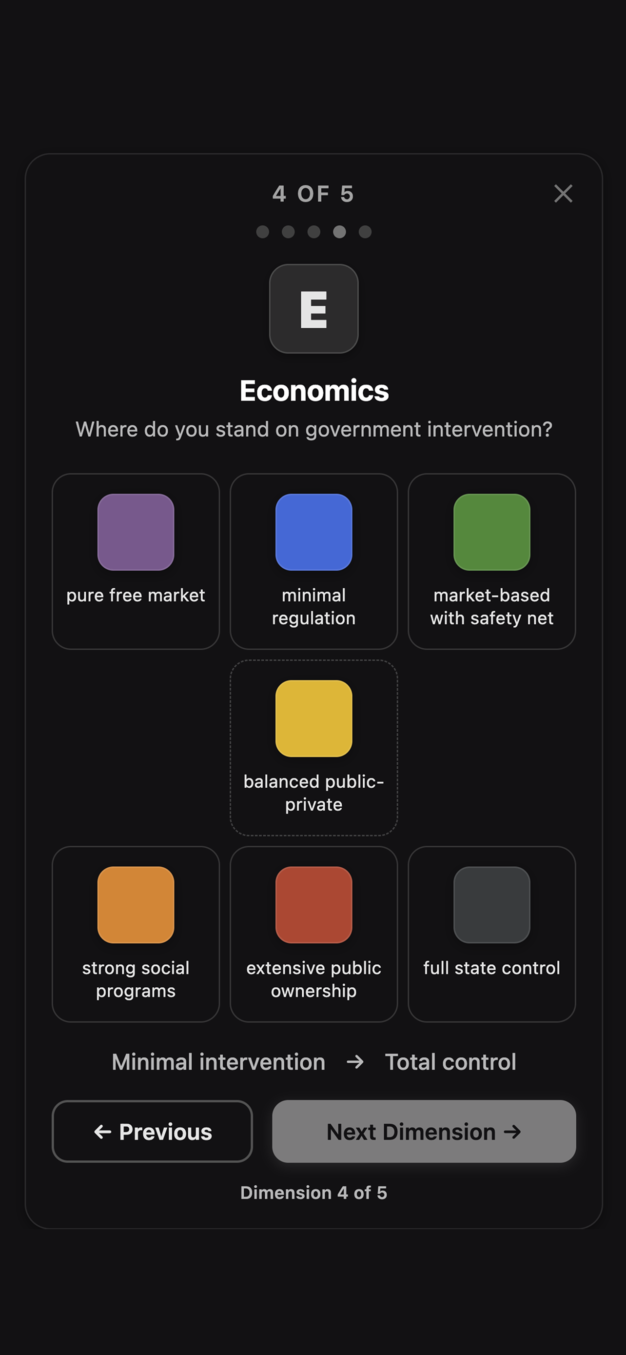 Squares Political Personality - Farcaster Mini Apps screenshot
